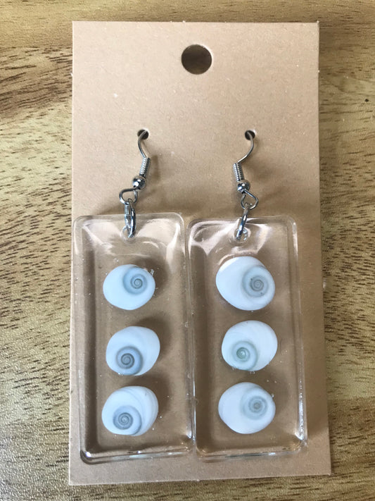 Catseye shell earrings