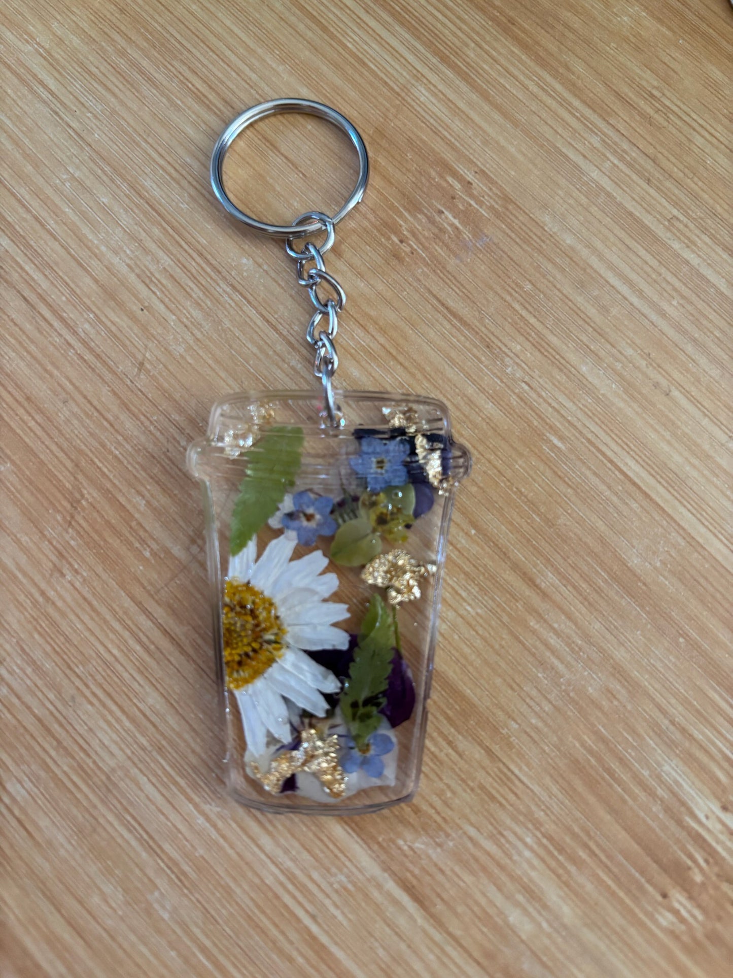 Floral key rings