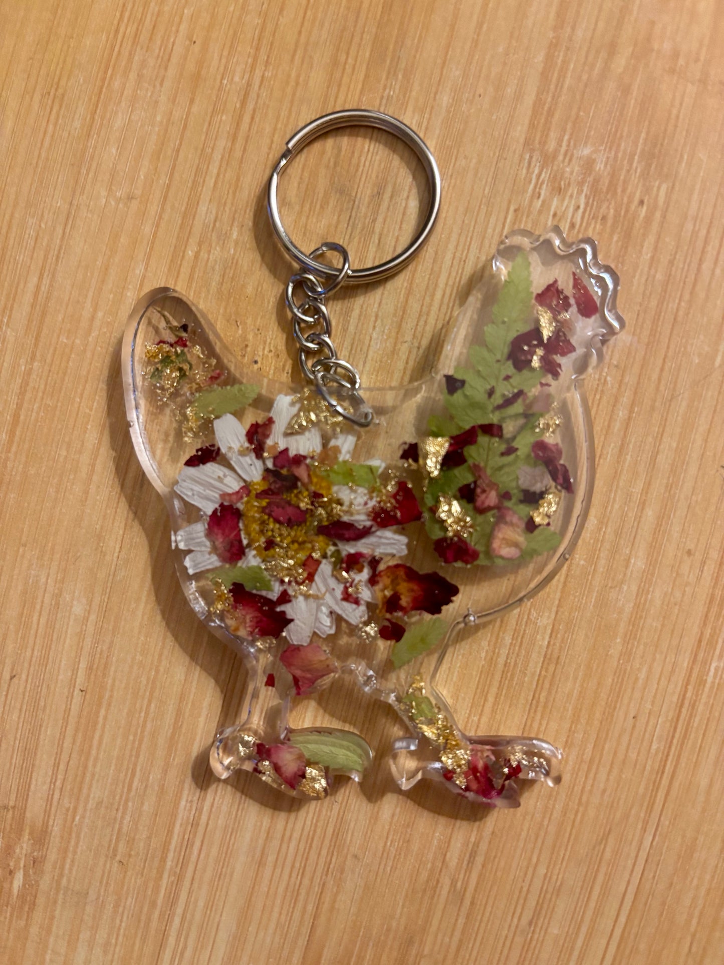 Floral key rings
