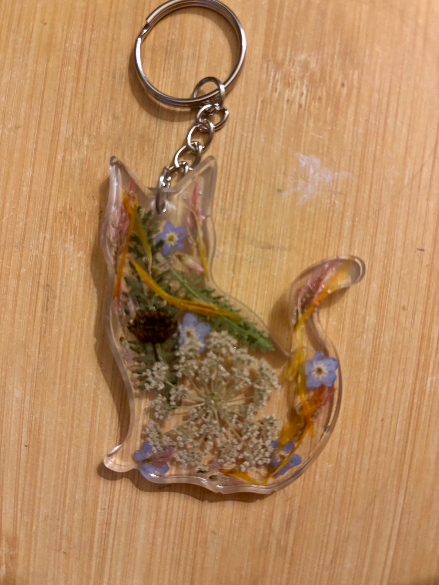 Floral key rings