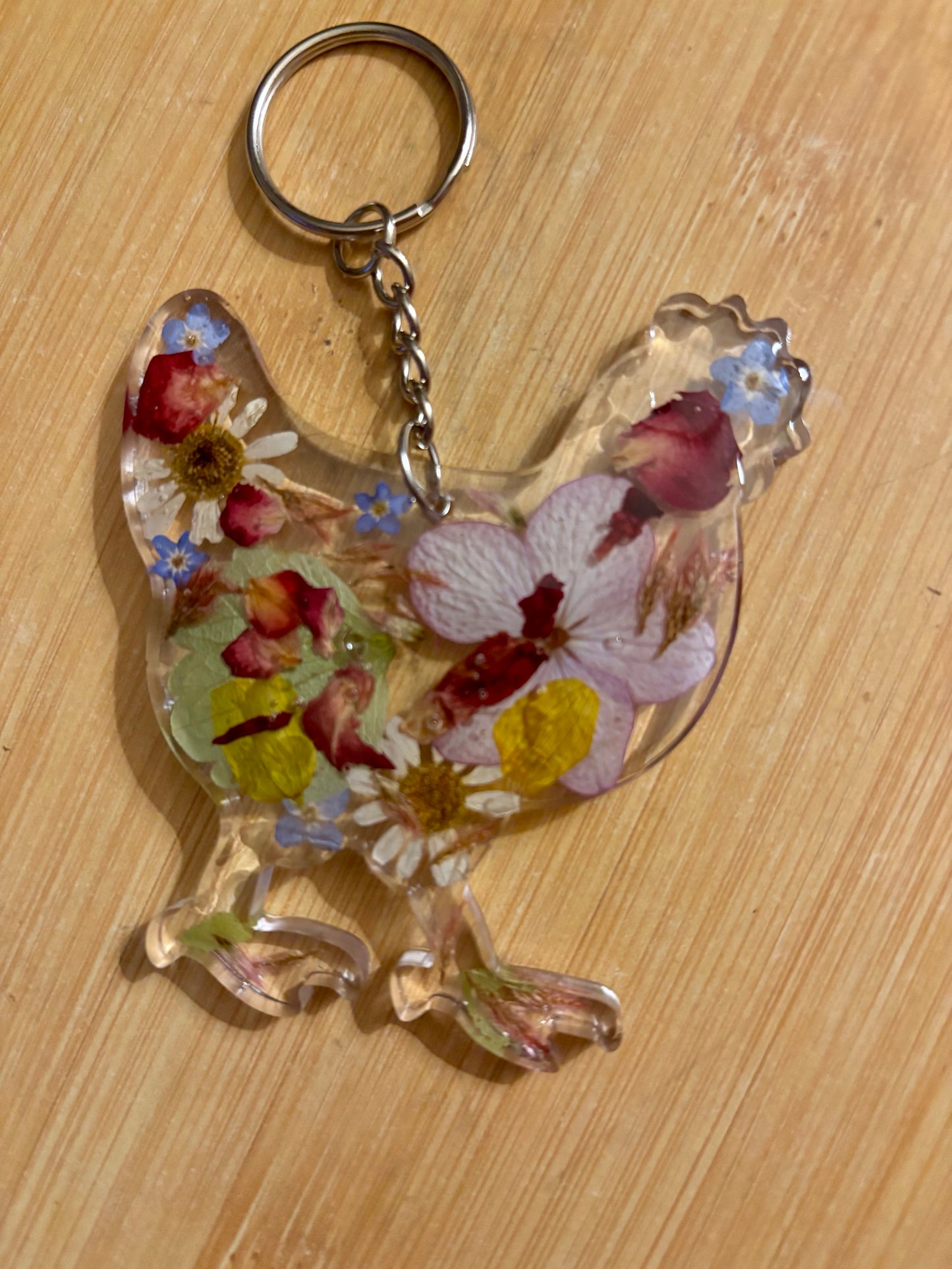 Floral key rings