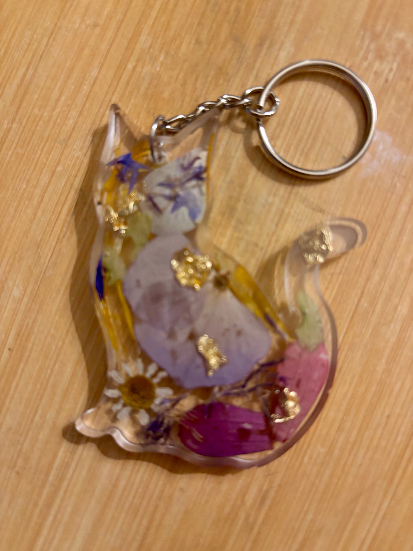 Floral key rings