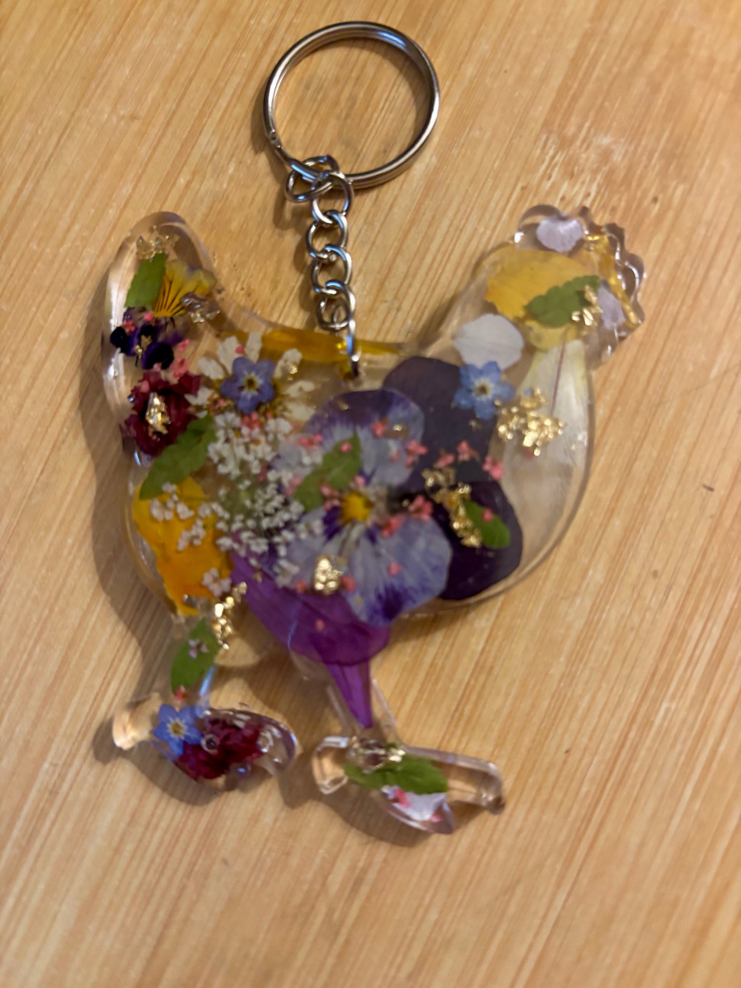 Floral key rings