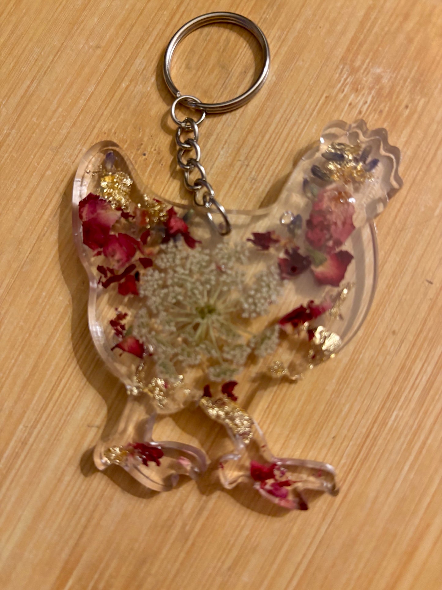 Floral key rings