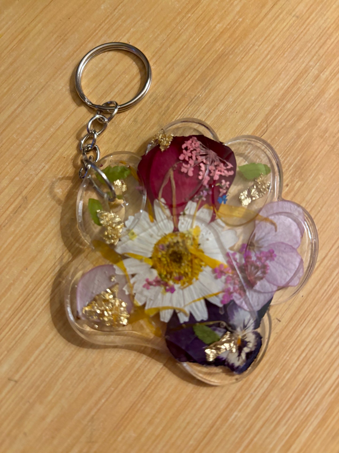 Floral key rings