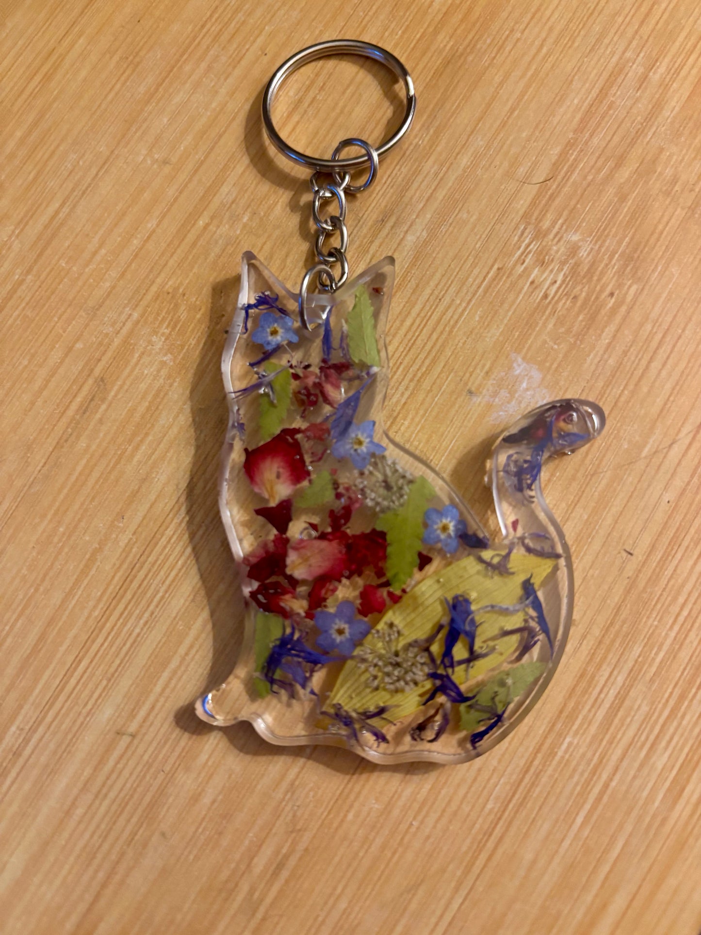 Floral key rings