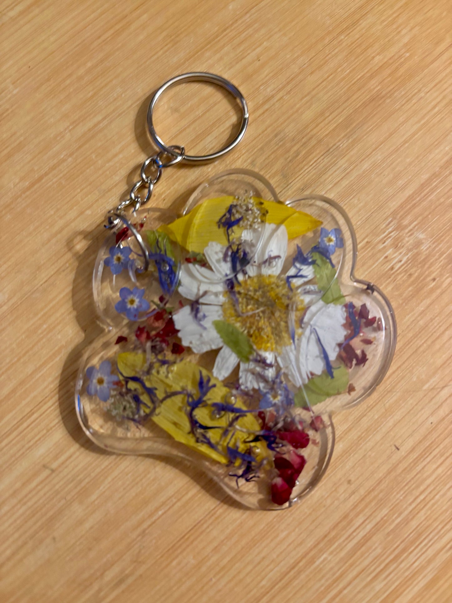 Floral key rings